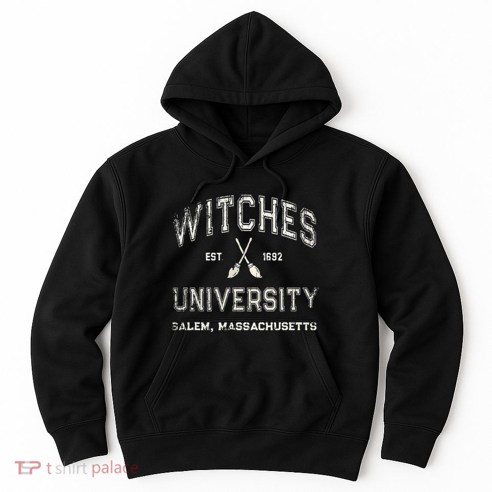 Funny Wiccan WITCHES UNIVERSITY Salem Massachusetts Witch Hoodie