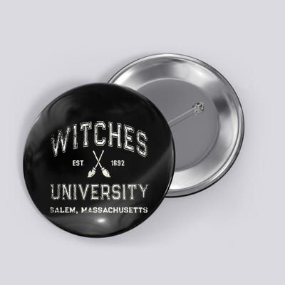 Funny Wiccan WITCHES UNIVERSITY Salem Massachusetts Witch Button
