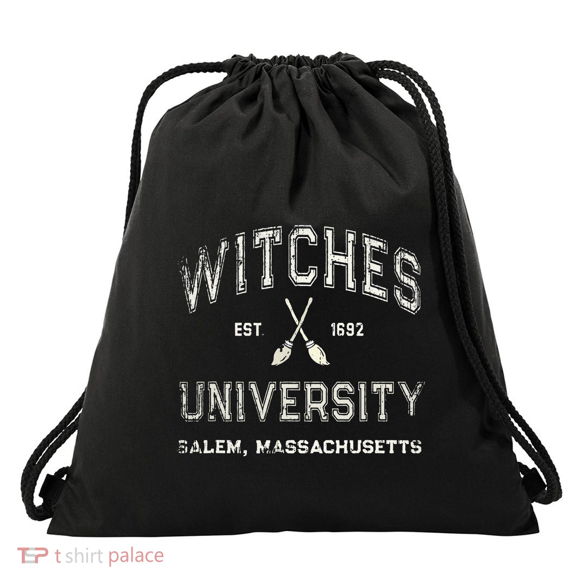 Funny Wiccan WITCHES UNIVERSITY Salem Massachusetts Witch Drawstring Bag