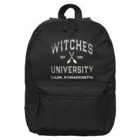Funny Wiccan WITCHES UNIVERSITY Salem Massachusetts Witch 16 in Basic Backpack