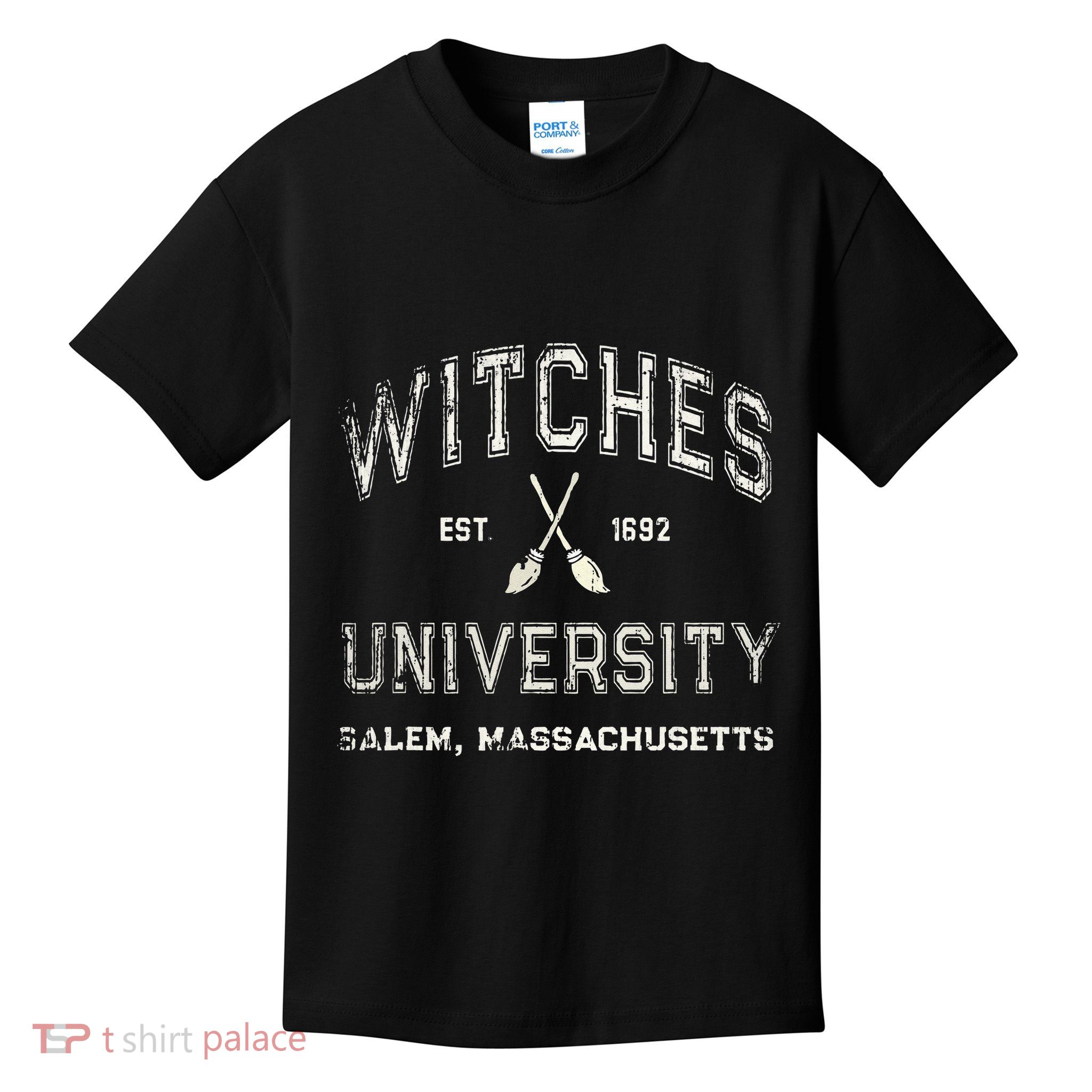 Funny Wiccan WITCHES UNIVERSITY Salem Massachusetts Witch Kids T-Shirt