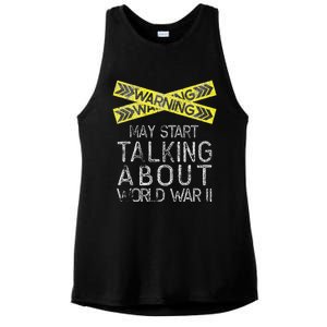 Funny World War Two WW2 History Teacher Historian History Ladies PosiCharge Tri-Blend Wicking Tank