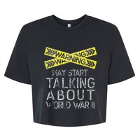 Funny World War Two WW2 History Teacher Historian History Bella+Canvas Jersey Crop Tee