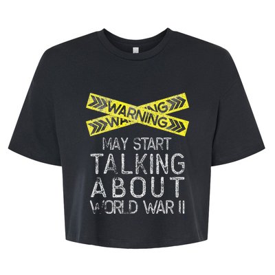 Funny World War Two WW2 History Teacher Historian History Bella+Canvas Jersey Crop Tee