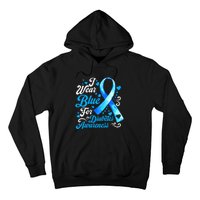 Funny We Wear Blue Ribbon Diabetes Awareness Gift  Hoodie