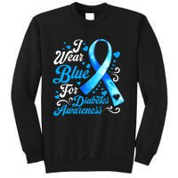 Funny We Wear Blue Ribbon Diabetes Awareness Gift  Sweatshirt