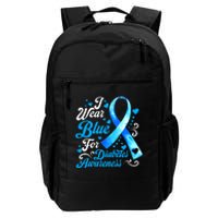 Funny We Wear Blue Ribbon Diabetes Awareness Gift  Daily Commute Backpack