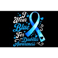 Funny We Wear Blue Ribbon Diabetes Awareness Gift  Bumper Sticker