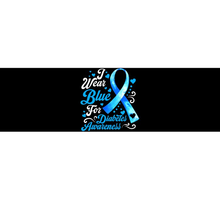 Funny We Wear Blue Ribbon Diabetes Awareness Gift  Bumper Sticker