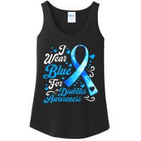 Funny We Wear Blue Ribbon Diabetes Awareness Gift  Ladies Essential Tank