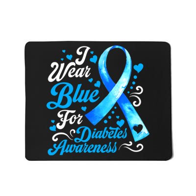 Funny We Wear Blue Ribbon Diabetes Awareness Gift  Mousepad