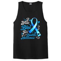 Funny We Wear Blue Ribbon Diabetes Awareness Gift  PosiCharge Competitor Tank