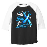 Funny We Wear Blue Ribbon Diabetes Awareness Gift  Toddler Fine Jersey T-Shirt