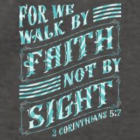 For We Walk By Faith Not By Sight Vector Backpack