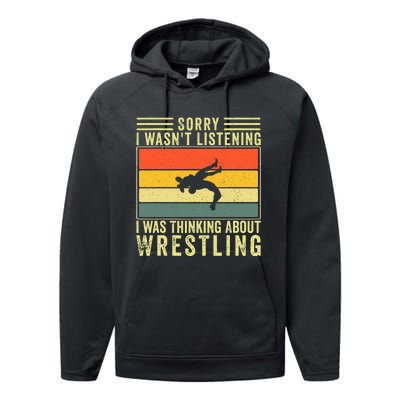 Funny Wrestling Wrestler Design Wrestle Performance Fleece Hoodie