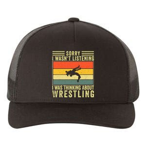 Funny Wrestling Wrestler Design Wrestle Yupoong Adult 5-Panel Trucker Hat