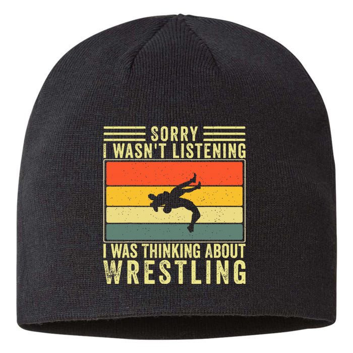 Funny Wrestling Wrestler Design Wrestle Sustainable Beanie