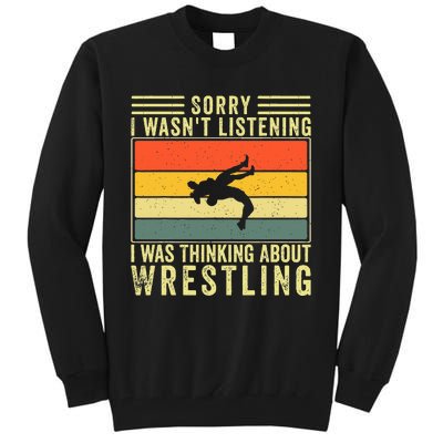 Funny Wrestling Wrestler Design Wrestle Tall Sweatshirt