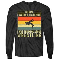 Funny Wrestling Wrestler Design Wrestle Tie-Dye Long Sleeve Shirt