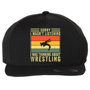 Funny Wrestling Wrestler Design Wrestle Wool Snapback Cap