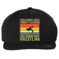 Funny Wrestling Wrestler Design Wrestle Wool Snapback Cap