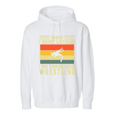 Funny Wrestling Wrestler Design Wrestle Garment-Dyed Fleece Hoodie