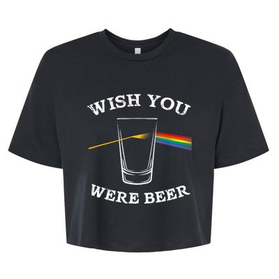 Funny Wish you Were Beer Beer Drinker Bella+Canvas Jersey Crop Tee