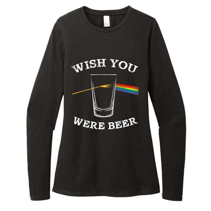 Funny Wish you Were Beer Beer Drinker Womens CVC Long Sleeve Shirt