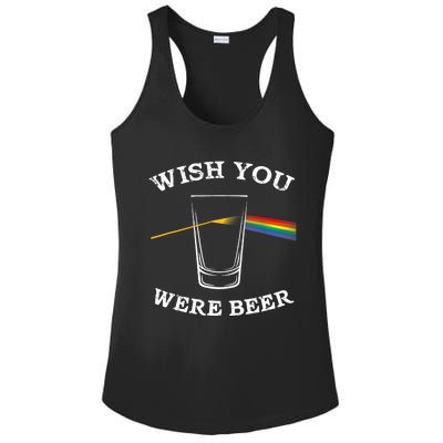 Funny Wish you Were Beer Beer Drinker Ladies PosiCharge Competitor Racerback Tank