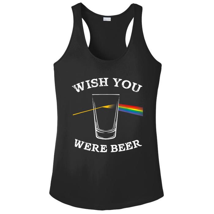 Funny Wish you Were Beer Beer Drinker Ladies PosiCharge Competitor Racerback Tank