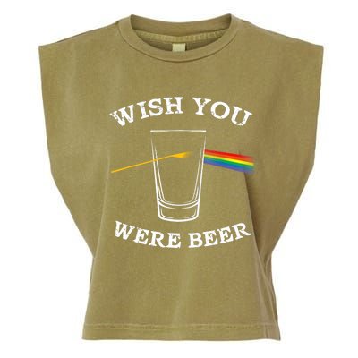 Funny Wish you Were Beer Beer Drinker Garment-Dyed Women's Muscle Tee