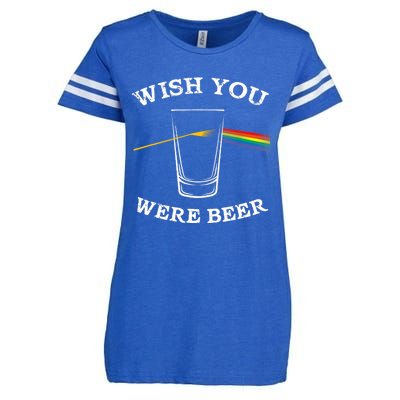 Funny Wish you Were Beer Beer Drinker Enza Ladies Jersey Football T-Shirt