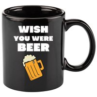 Funny Wish You Were Beer 11oz C Handle Ceramic Mug
