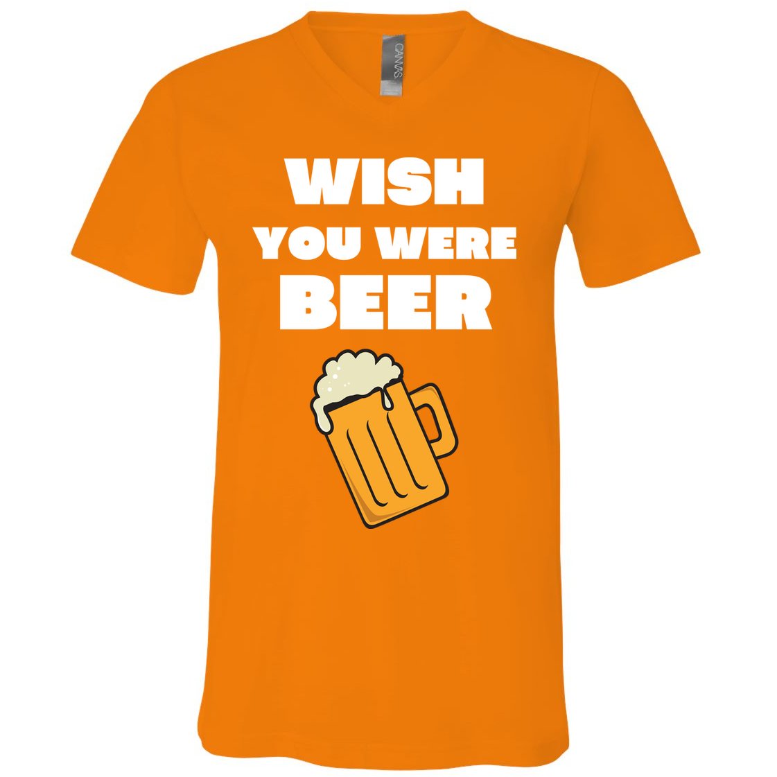 Funny Wish You Were Beer V-Neck T-Shirt