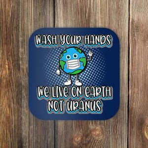 Funny Wash Your Hands Earth Day Humor AntiGerm Coaster