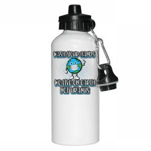 Funny Wash Your Hands Earth Day Humor AntiGerm Aluminum Water Bottle