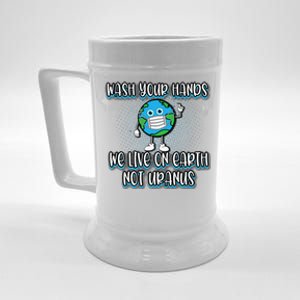 Funny Wash Your Hands Earth Day Humor AntiGerm Beer Stein