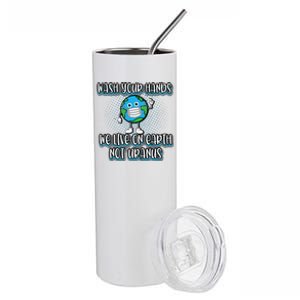 Funny Wash Your Hands Earth Day Humor AntiGerm Stainless Steel Tumbler