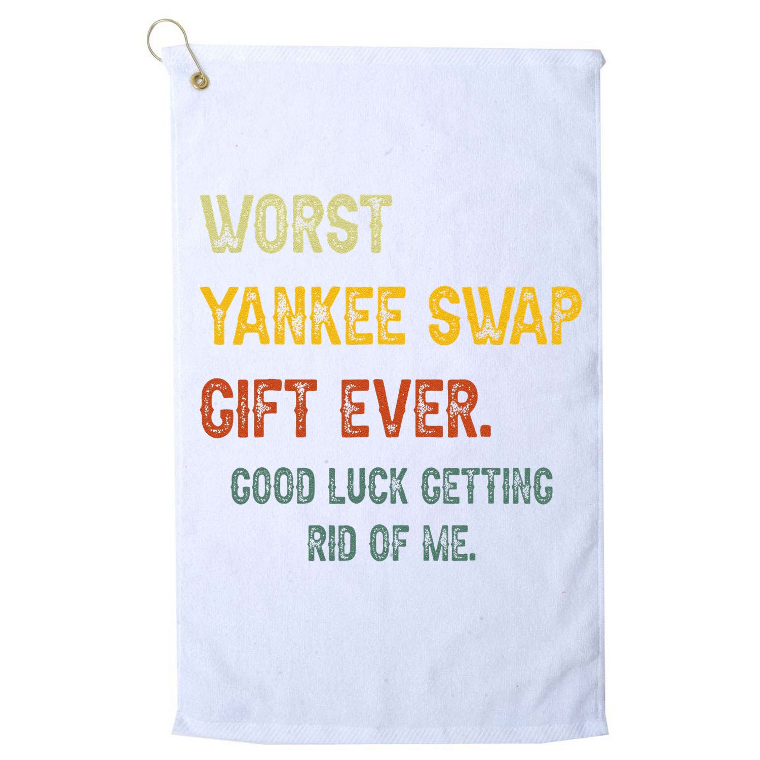 Funny Worst Yankee Swap Gift Ever Vintage Quotes Golf Towel