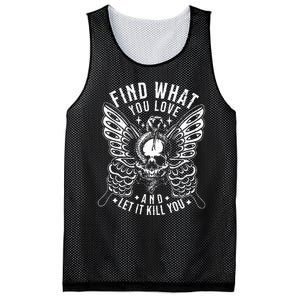 Find What You Love And Let It Kill You Tattoo Syle Mesh Reversible Basketball Jersey Tank