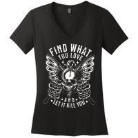 Find What You Love And Let It Kill You Tattoo Syle Women's V-Neck T-Shirt