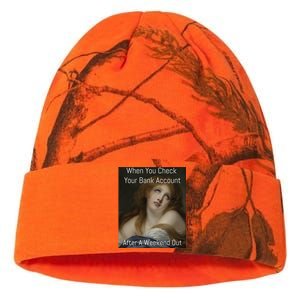 Funny When You Check Your Bank Account Art Meme Kati Licensed 12" Camo Beanie