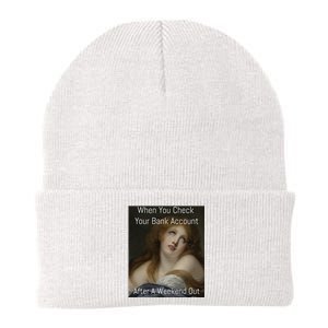 Funny When You Check Your Bank Account Art Meme Knit Cap Winter Beanie