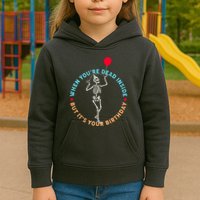 Funny When You're Dead Inside But It's Your Birthday Skeleton Kids Hoodie