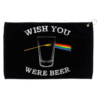 Funny Wish You Were Beer Beer Drinker Prism Grommeted Golf Towel