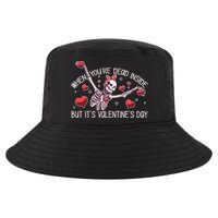 Funny When You're Dead Inside But It's Valentine's Day Heart Skeleton Cool Comfort Performance Bucket Hat