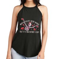 Funny When You're Dead Inside But It's Valentine's Day Heart Skeleton Women's Perfect Tri Rocker Tank