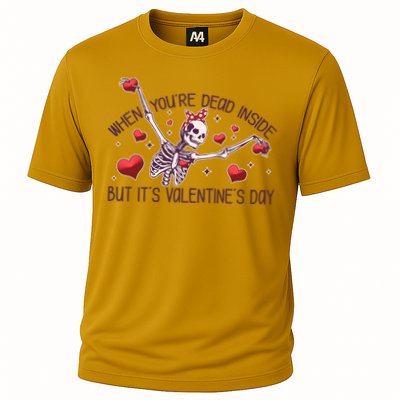 Funny When You're Dead Inside But It's Valentine's Day Heart Skeleton Performance Shirt