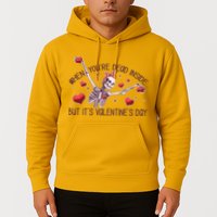 Funny When You're Dead Inside But It's Valentine's Day Heart Skeleton Hoodie