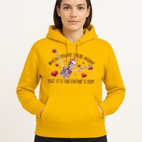 Funny When You're Dead Inside But It's Valentine's Day Heart Skeleton Hoodie